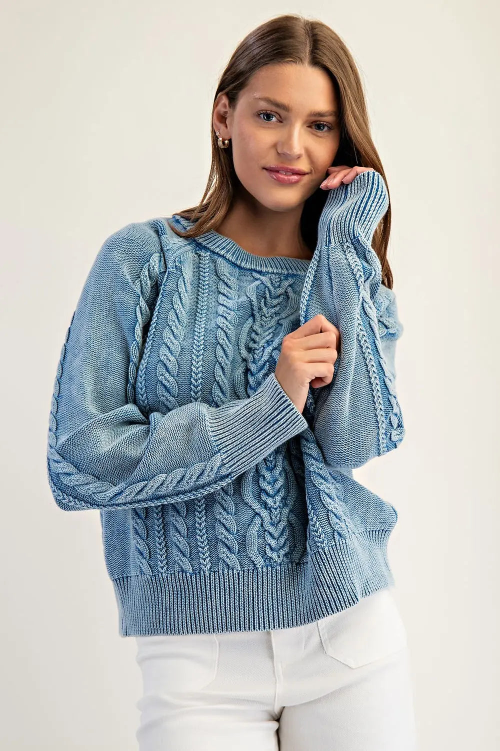 Cotton Cable Knit Spring Sweater