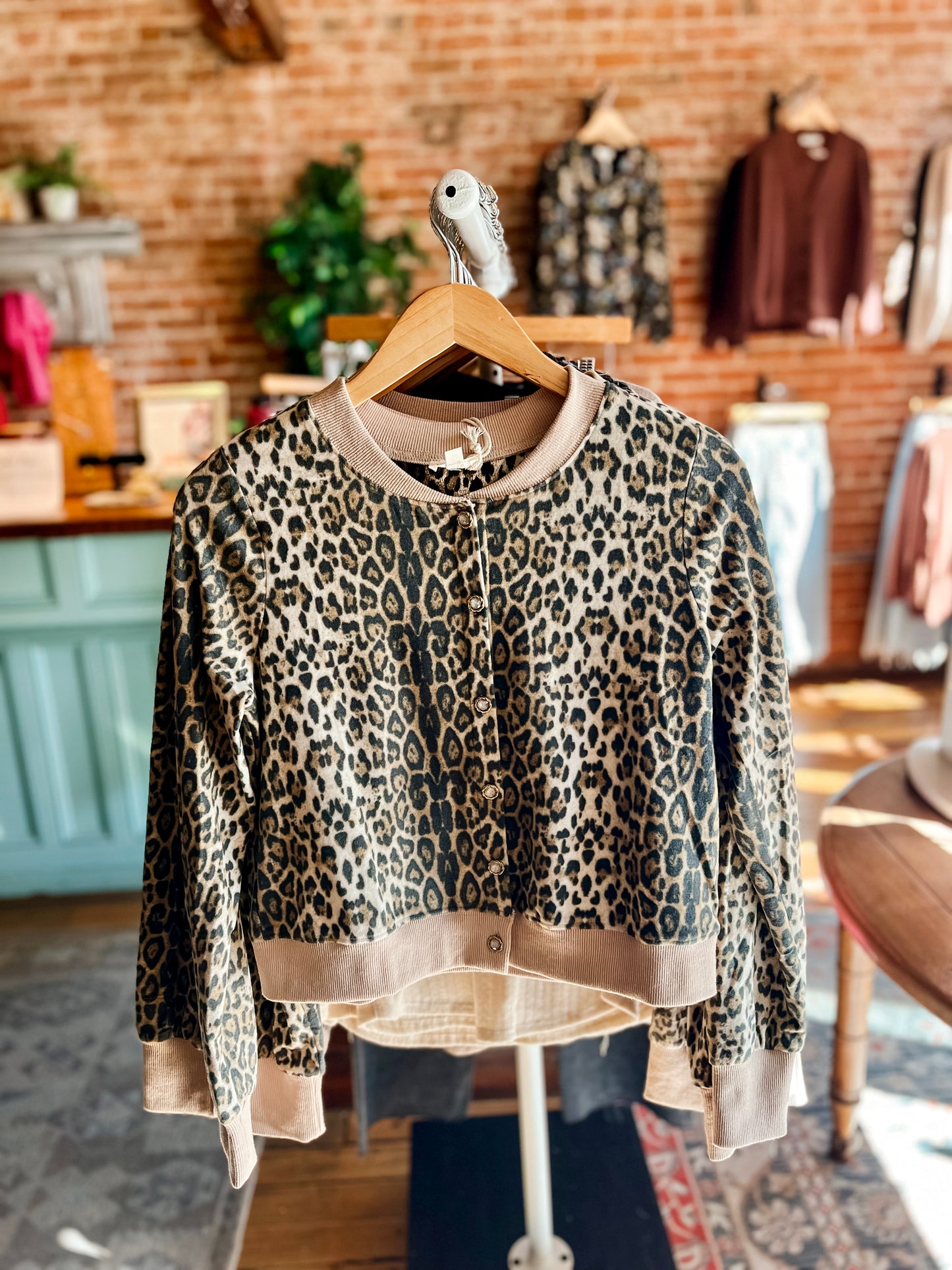 Brushed Leopard Cardigan