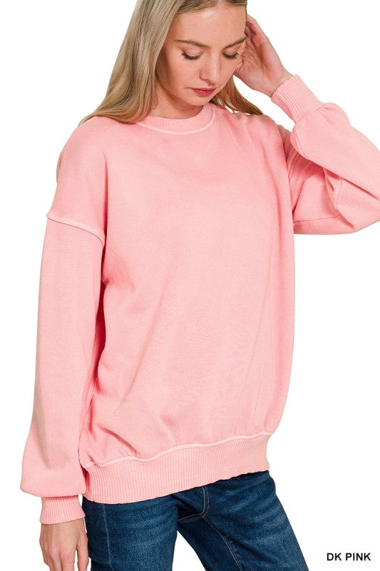 Pigment Dyed Fleece Pullover