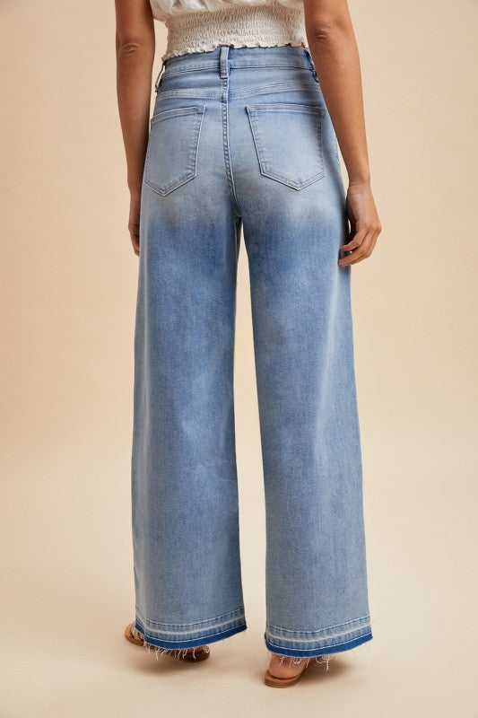 Medium Wash Patchwork Denim