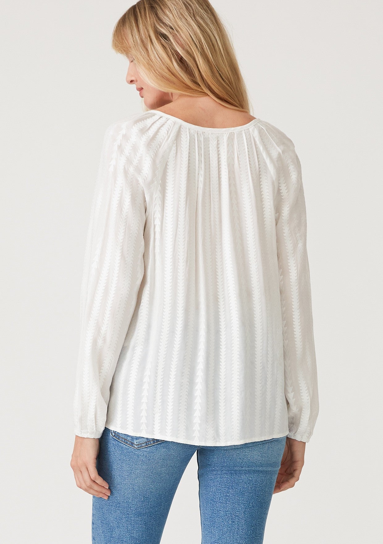 White Keyhole Top