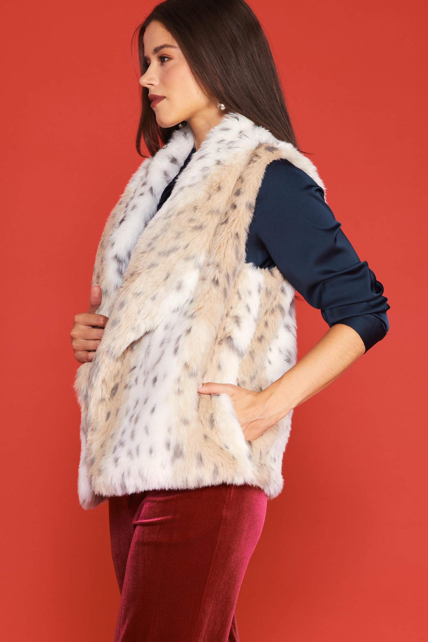 Leopard Faux Fur Vest