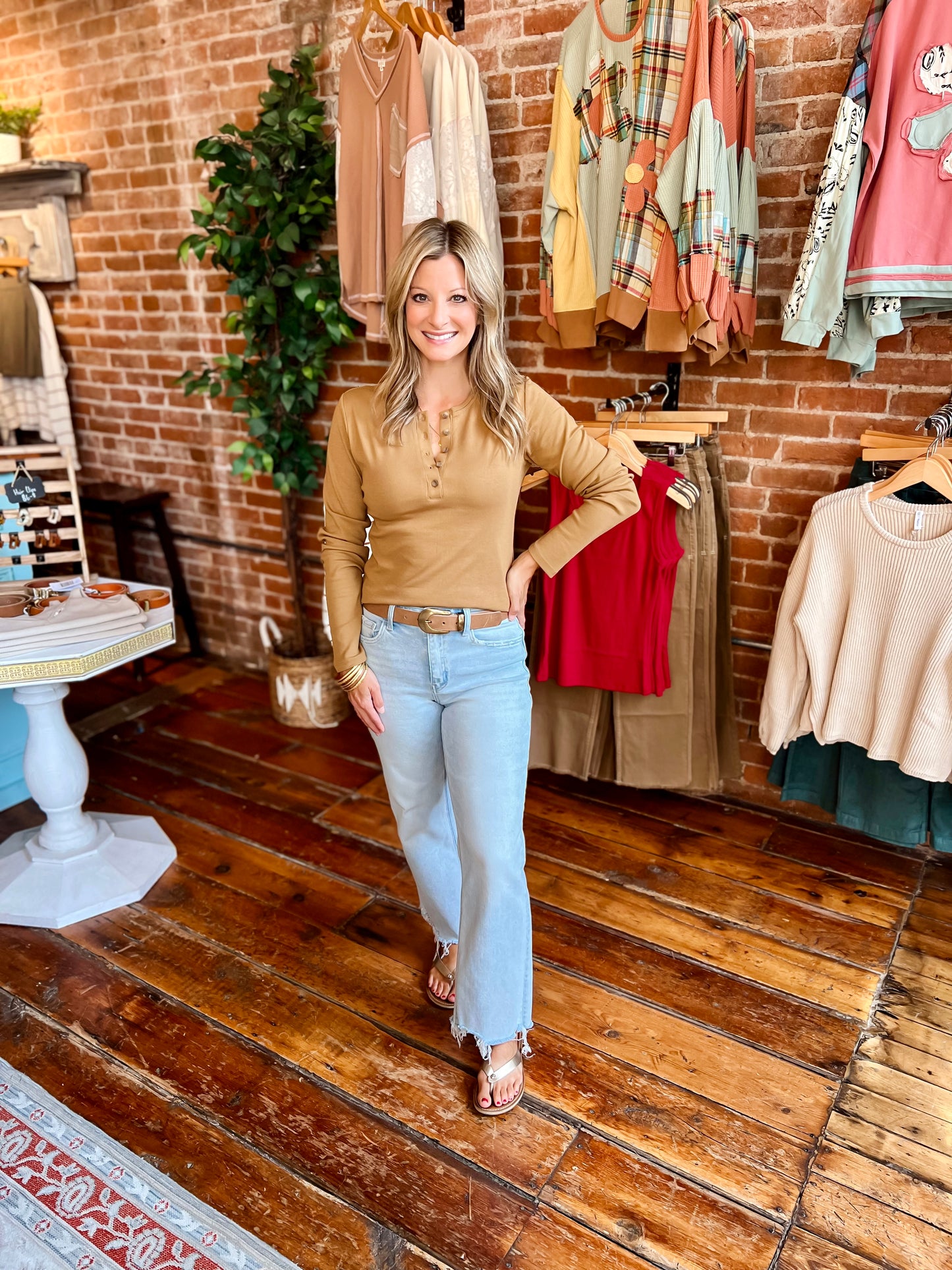 Light Wash Straight Leg Denim