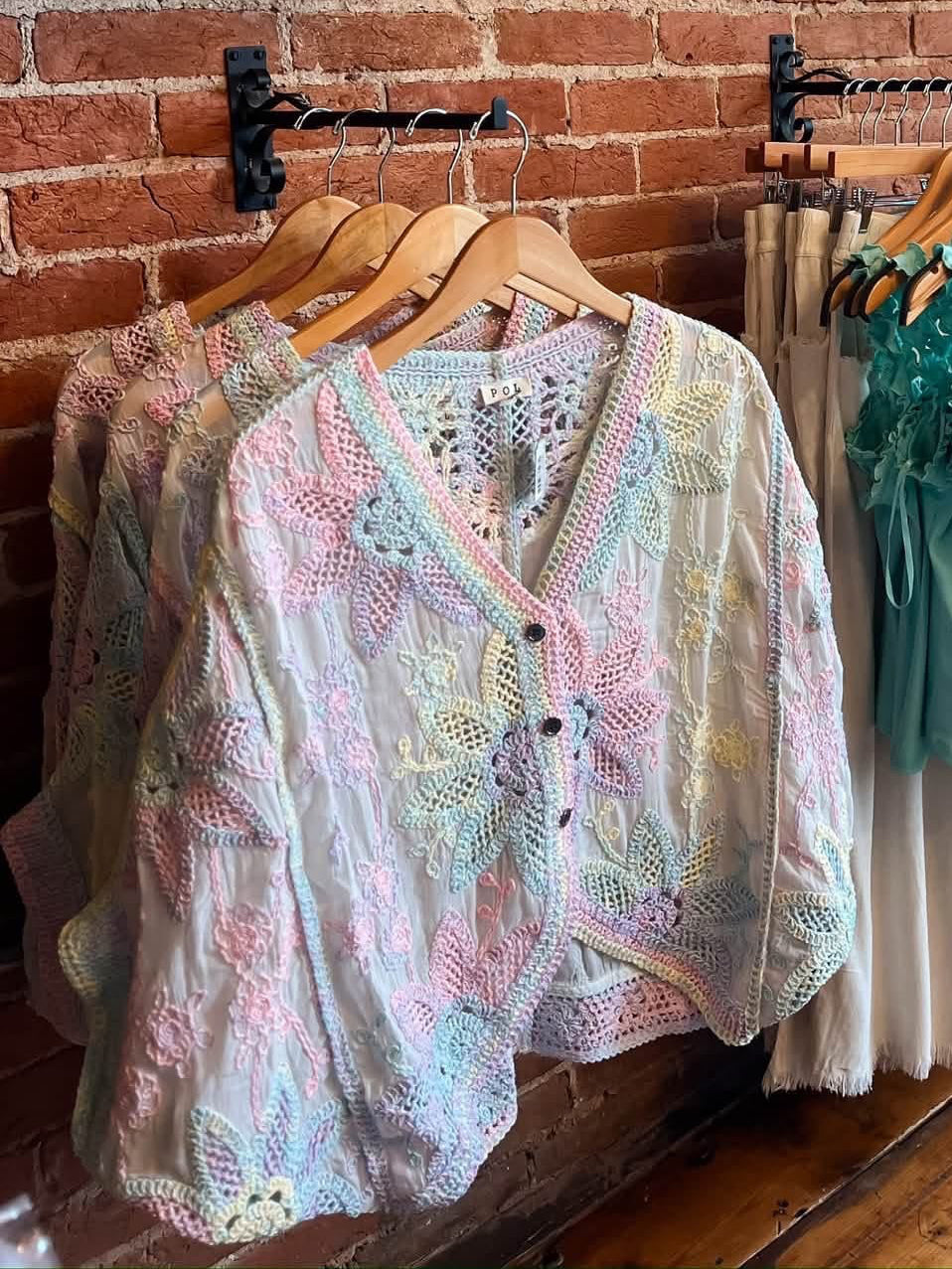 POL Rainbow Pastel Cardigan