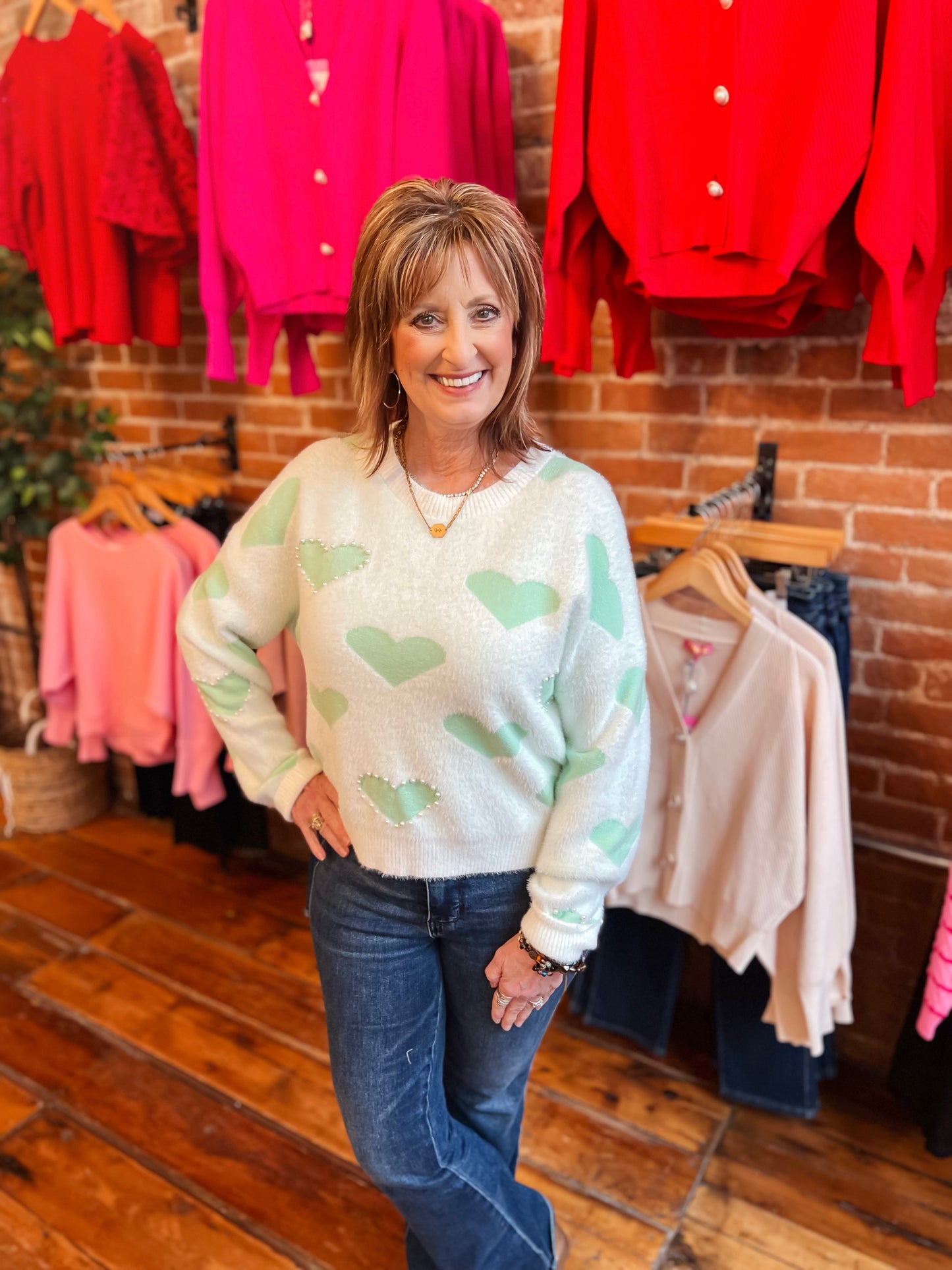 Pastel Heart Sweater