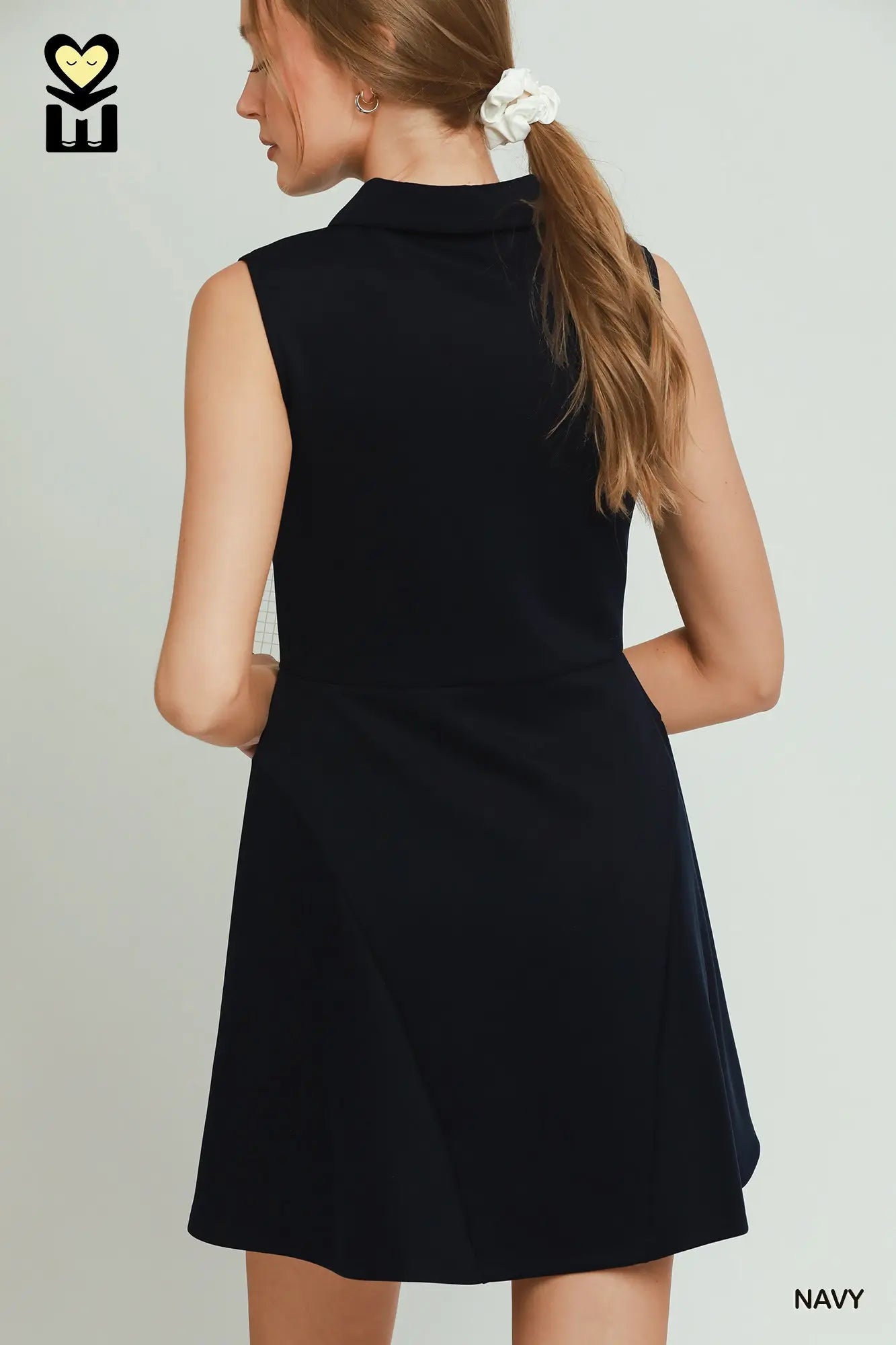 Super Soft Knit Collared Tennis Dress