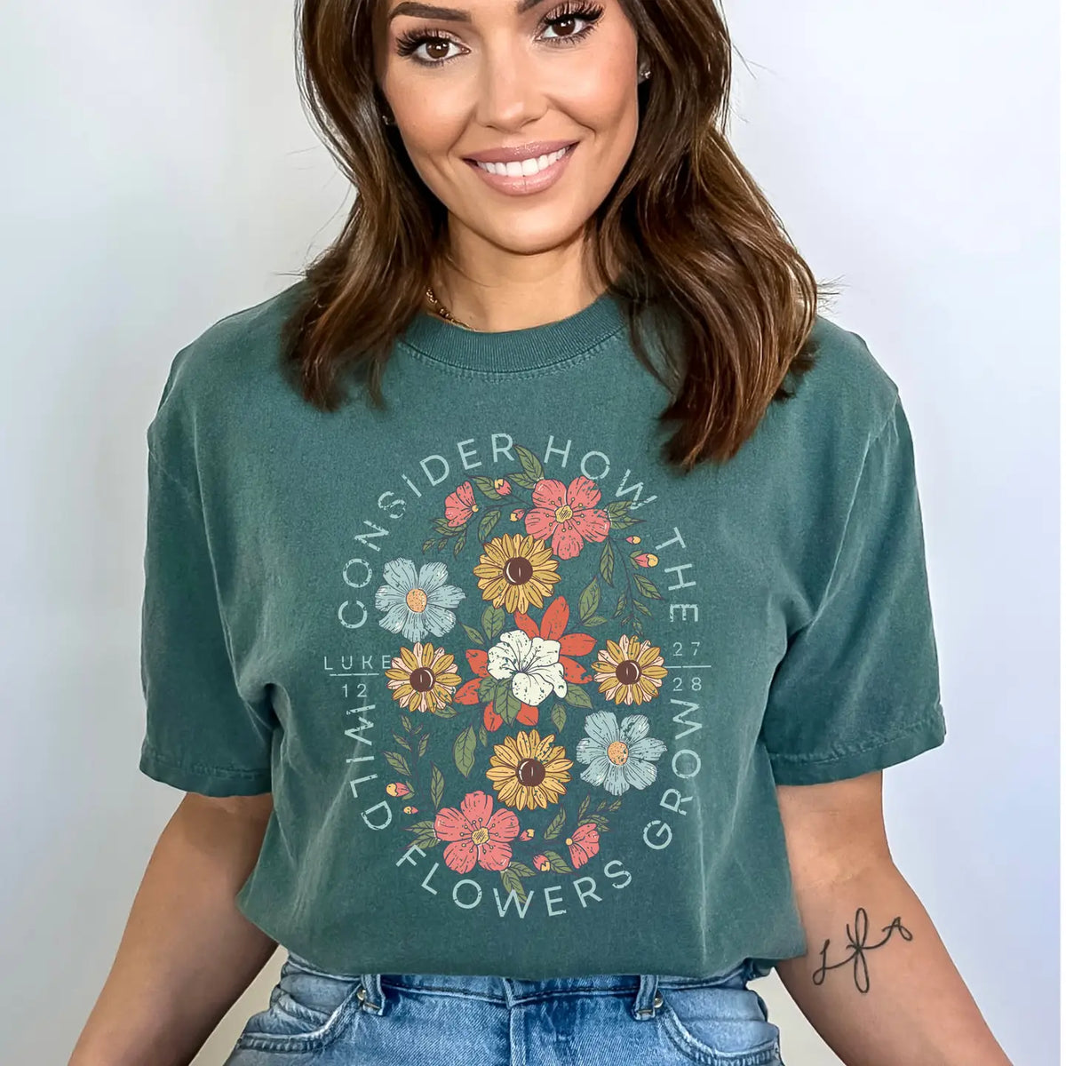 Consider The Wildflowers Comfort Colors Tee