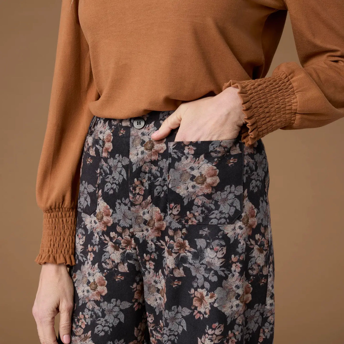 Floral Wide Leg Crop