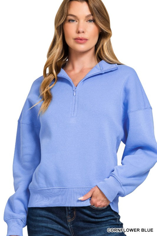 Fleece Half Zip Sweatshirt