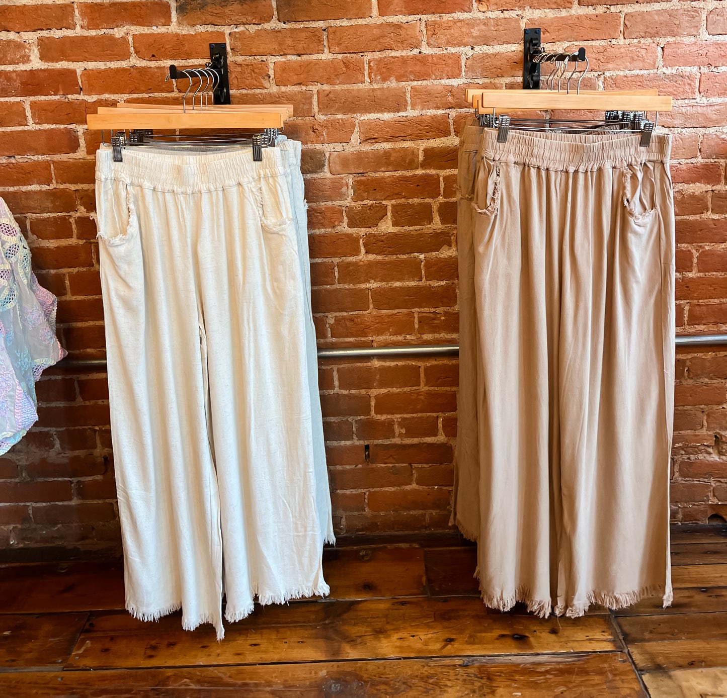 Flowy Cotton/Linen Fringe Pants