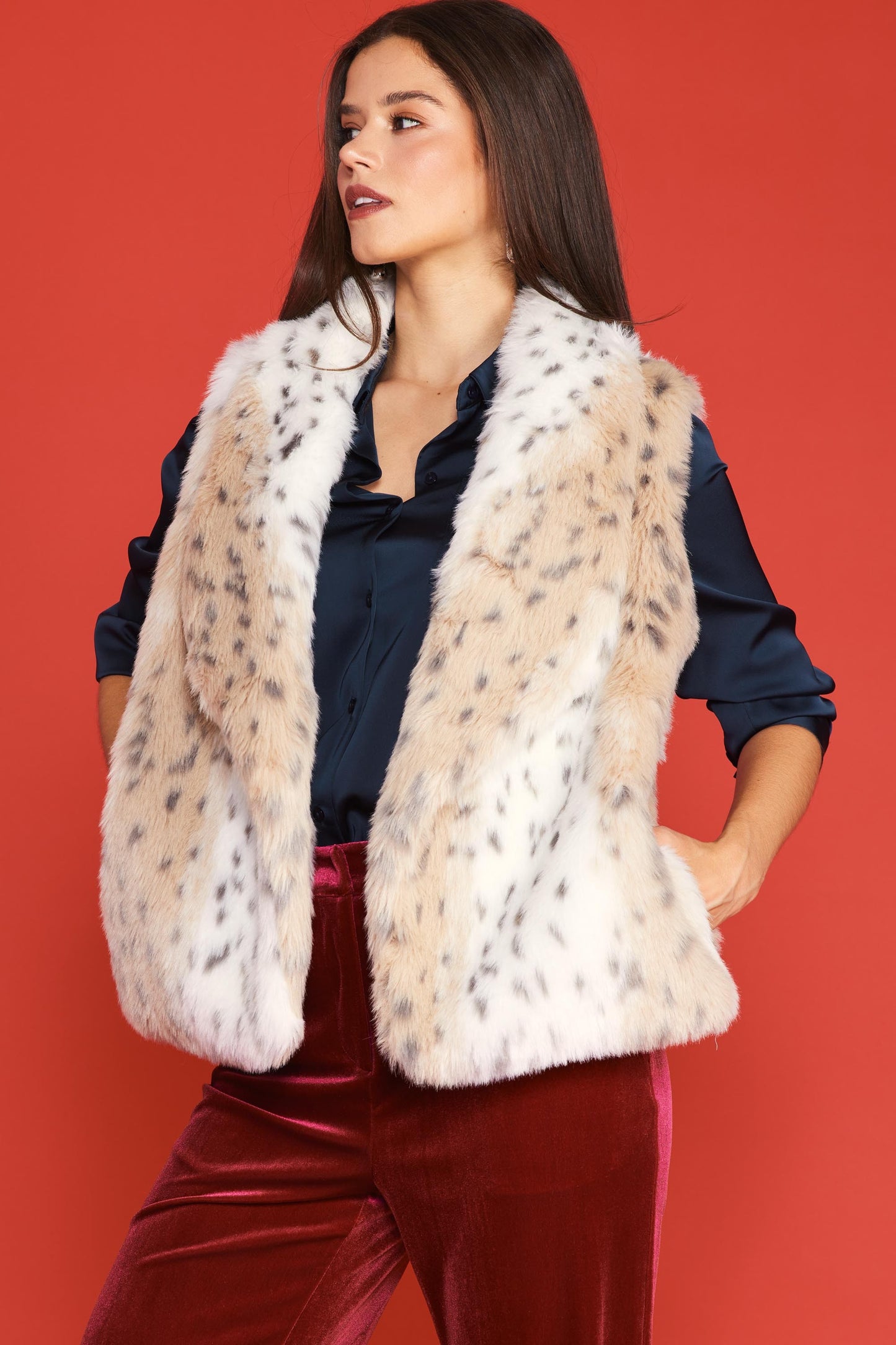 Leopard Faux Fur Vest
