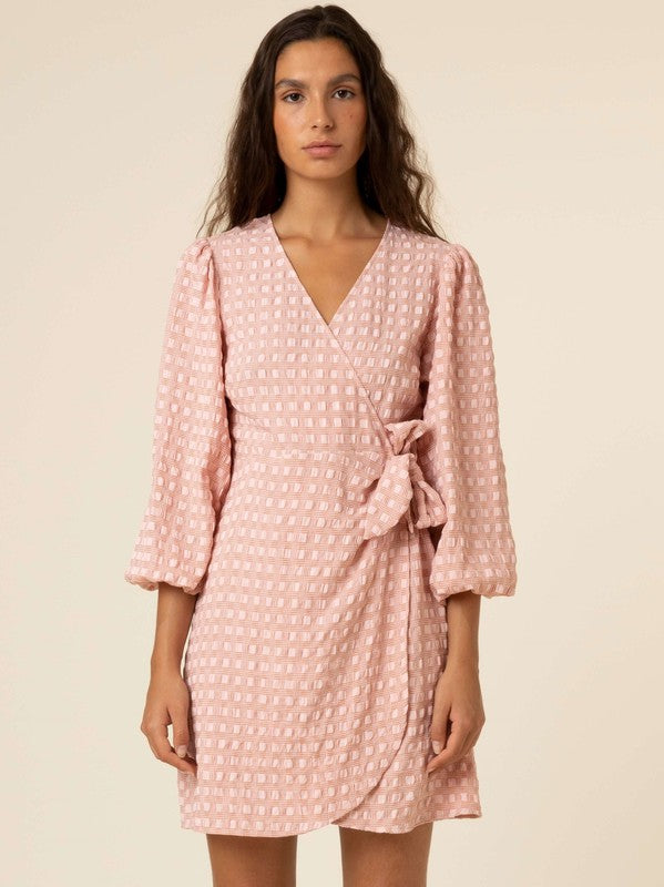 Pale Rose Wrap Dress