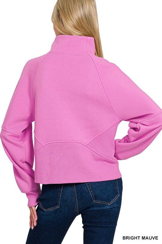 Fleece Half Zip Sweatshirt