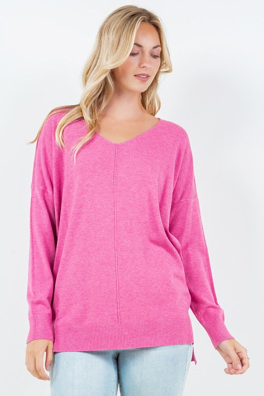 Buttery Soft Seamed Tunic Sweater