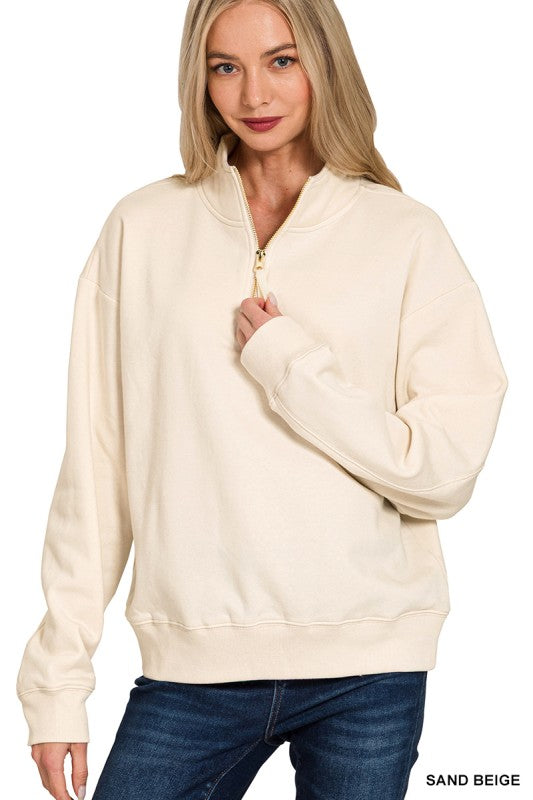Gold Zipper Half Zip