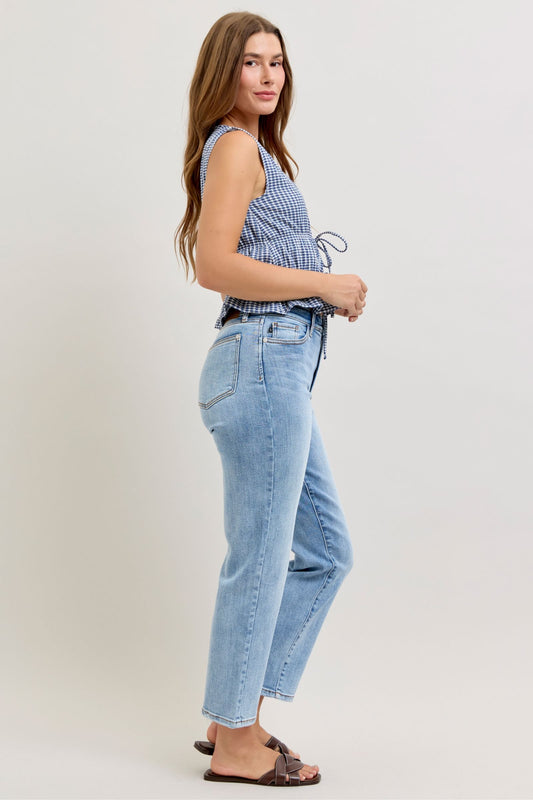Judy Blue High Rise 28Inch Inseam Ankle Jeans