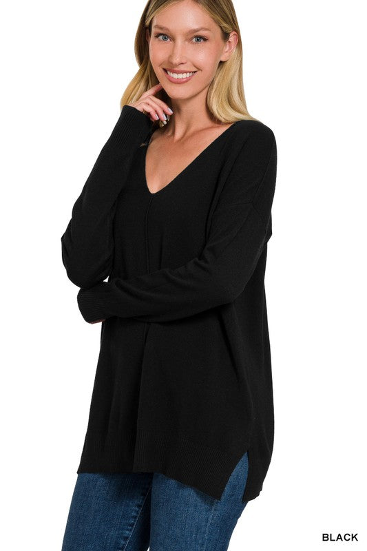 Viscose Front Seamed Sweater