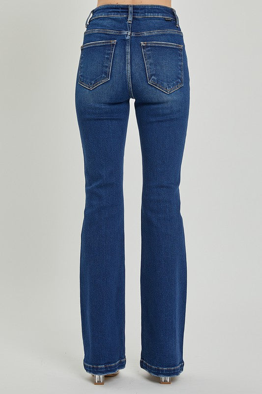 High Rise Bootcut Button Fly Jeans