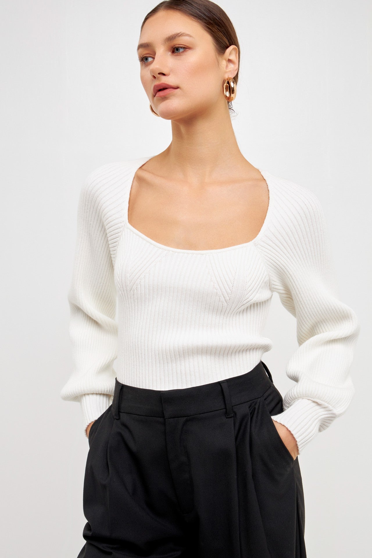 Ribbed Fitted Sweater