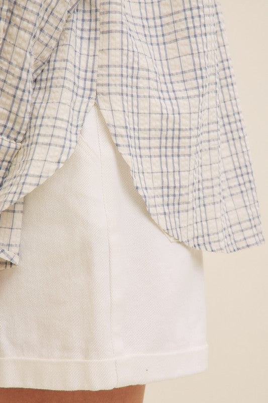 Cotton Plaid Button Up