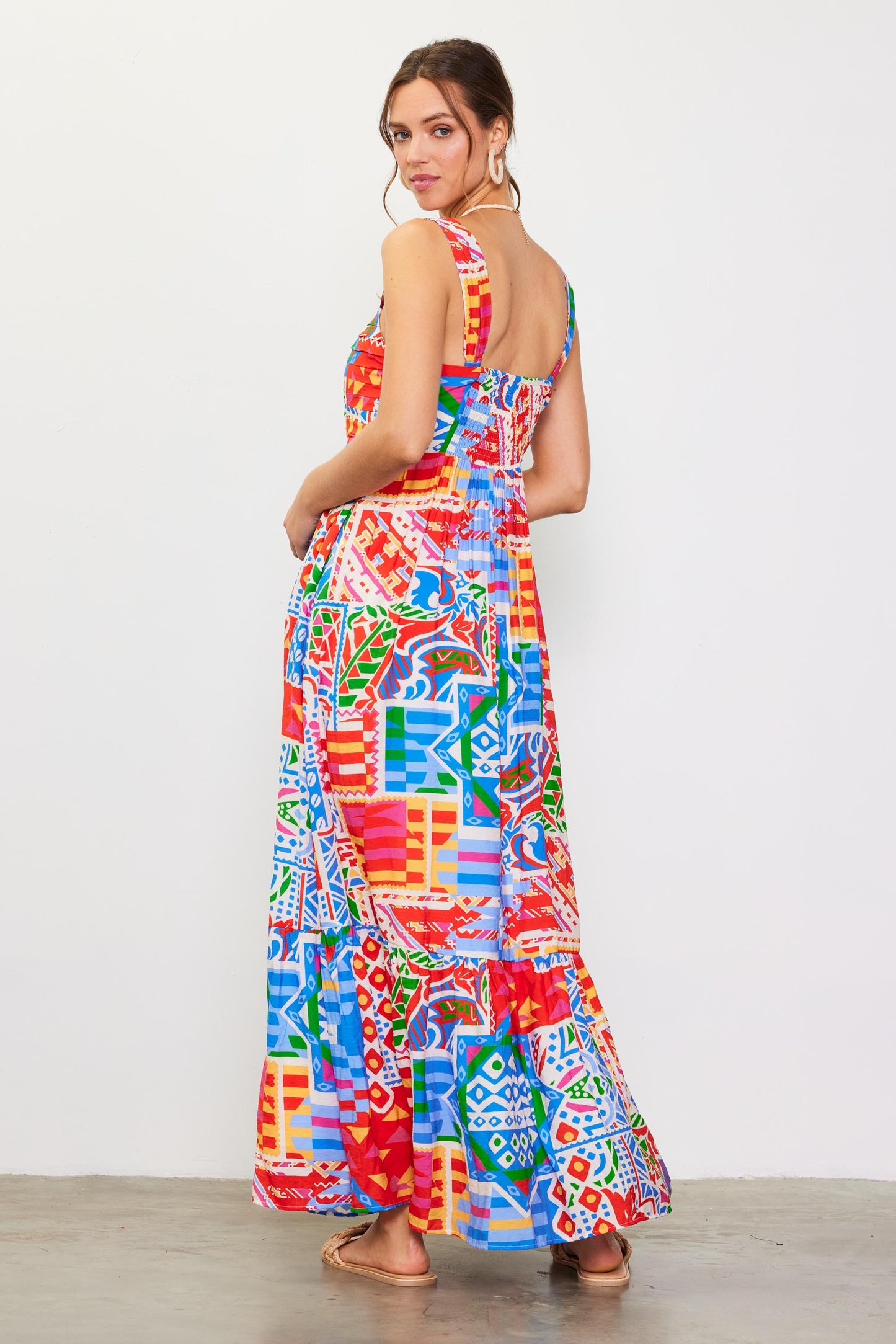 Abstract Maxi Dress