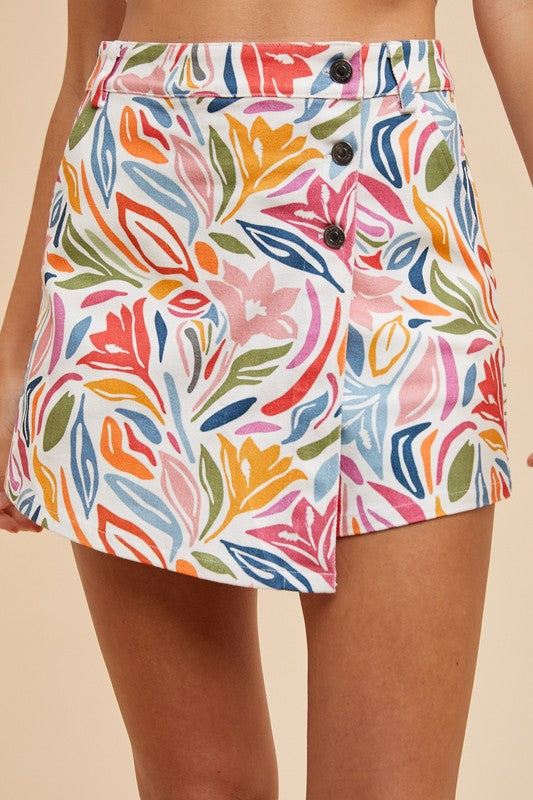 Floral Skort