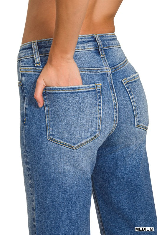 Medium Wash Wide Leg Denim