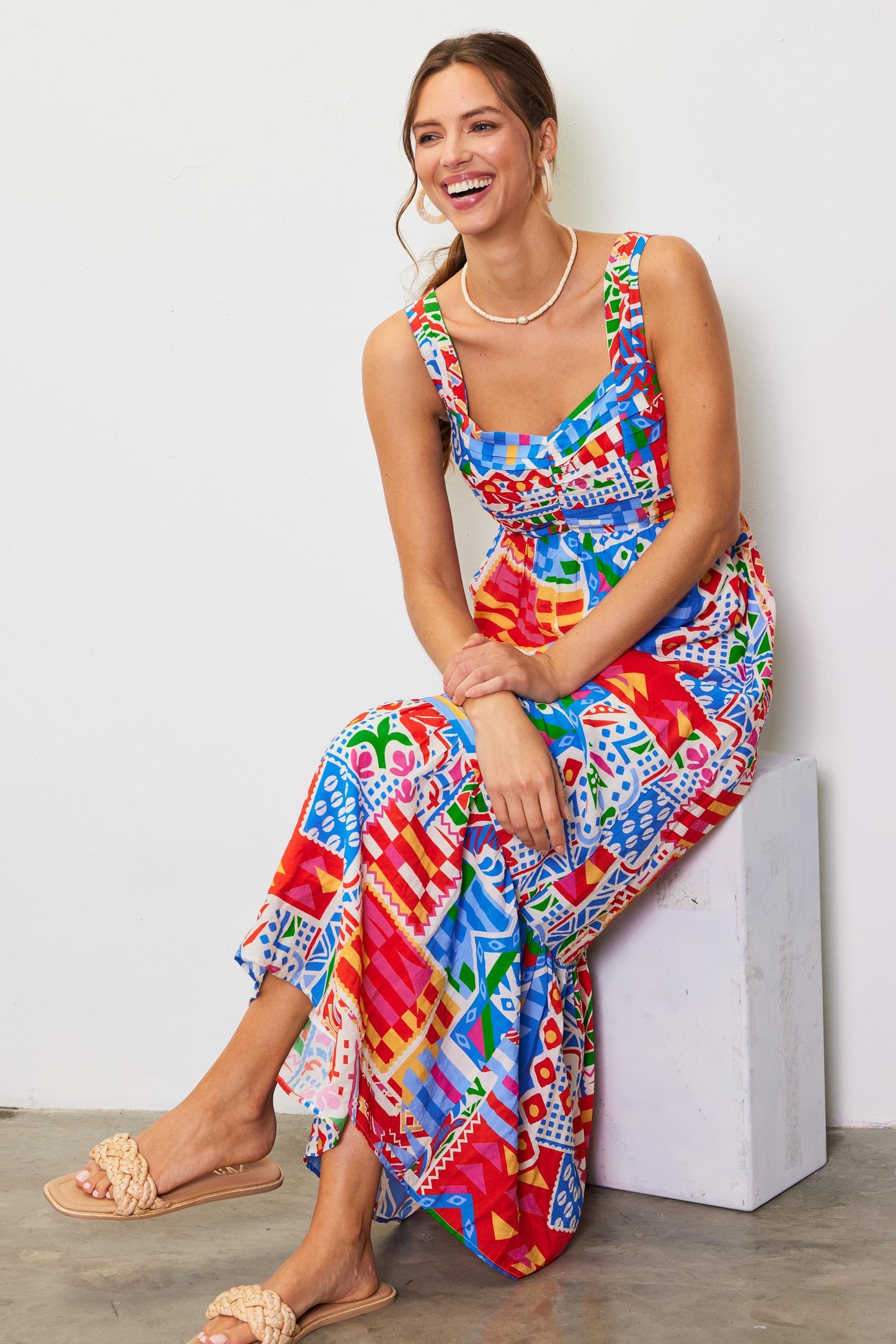 Abstract Maxi Dress