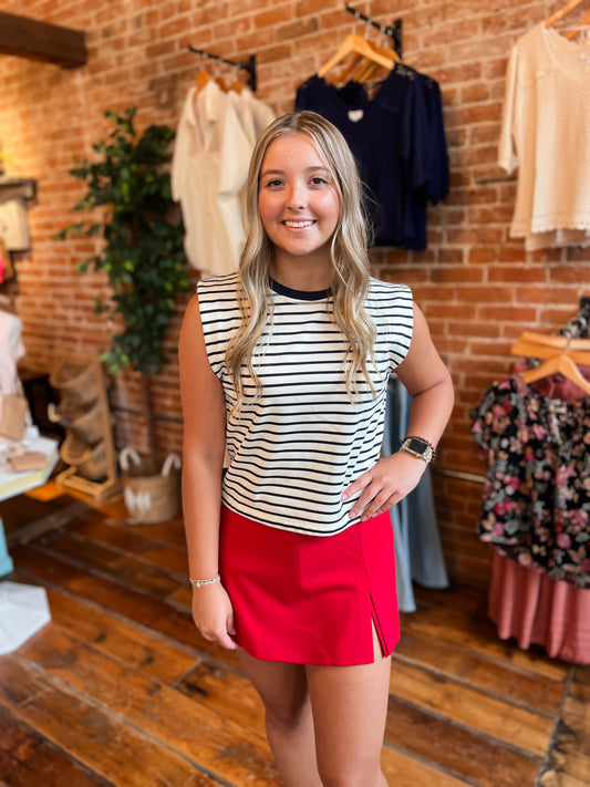 Cindy Stretch Crepe Knit Skort