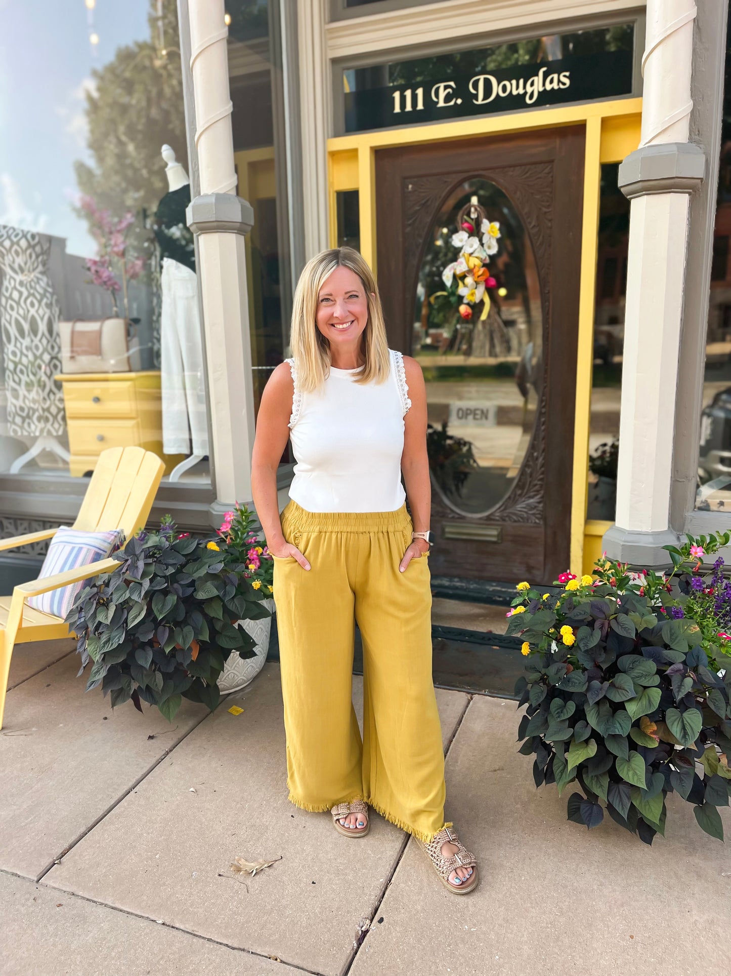 Flowy Cotton/Linen Fringe Pants