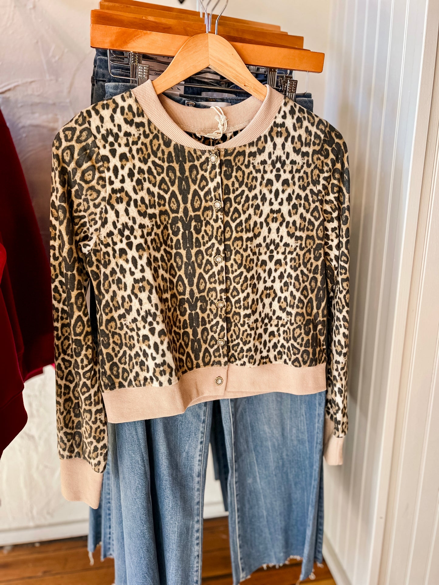 Brushed Leopard Cardigan