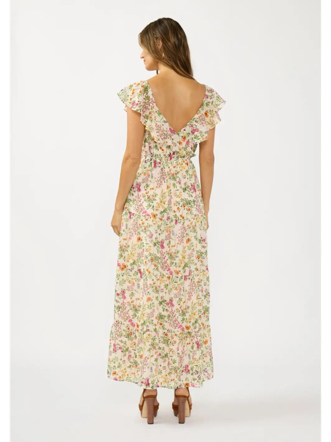Blush Ruffle Tiered Maxi Dress