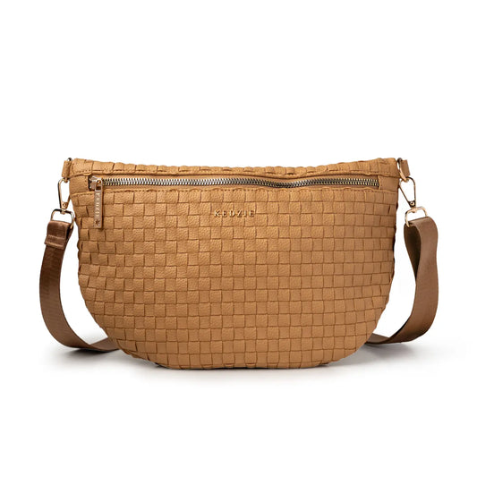 Kedzie Tan Terrace Woven Crossbody