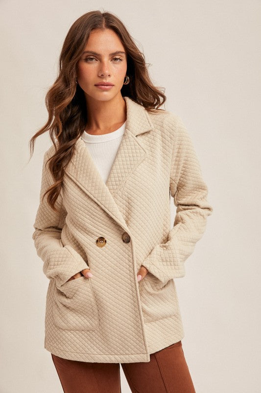 Quilted Beige Blazer