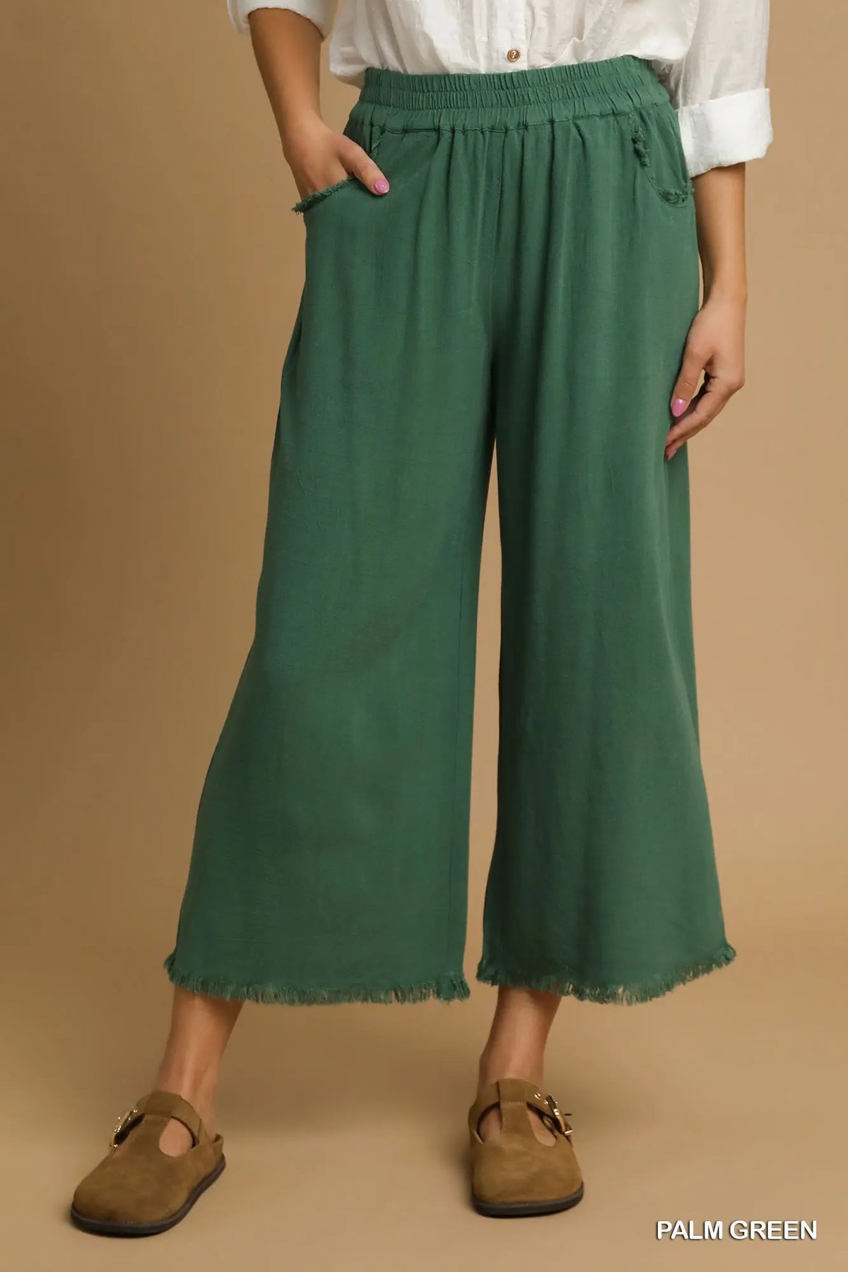 Flowy Cotton/Linen Fringe Pants