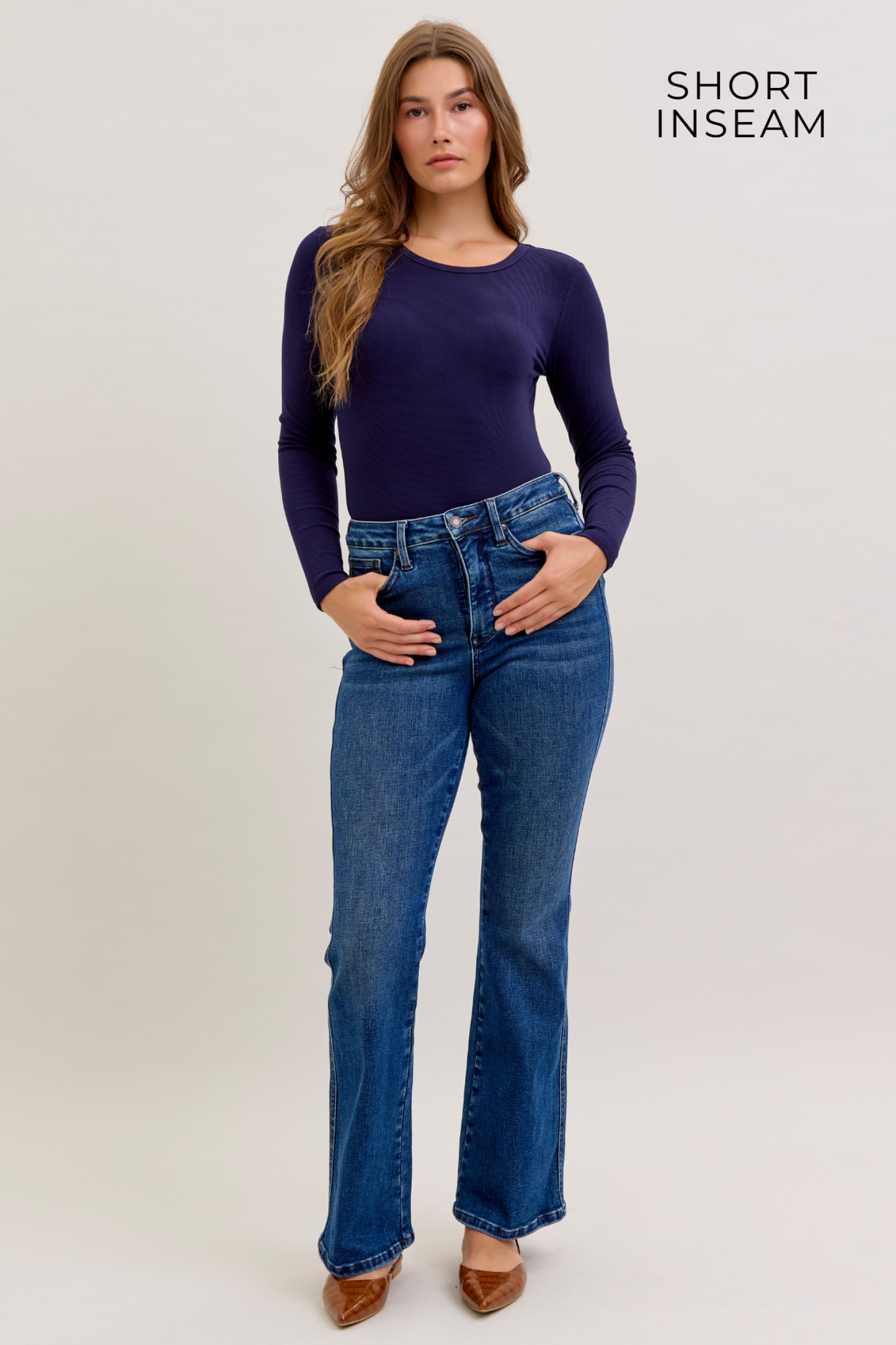 Judy Blues High Rise Tummy Control Bootcut- Short