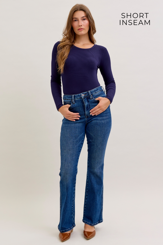 Judy Blues High Rise Tummy Control Bootcut- Short