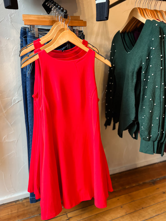 Red Fit and Flare Dress