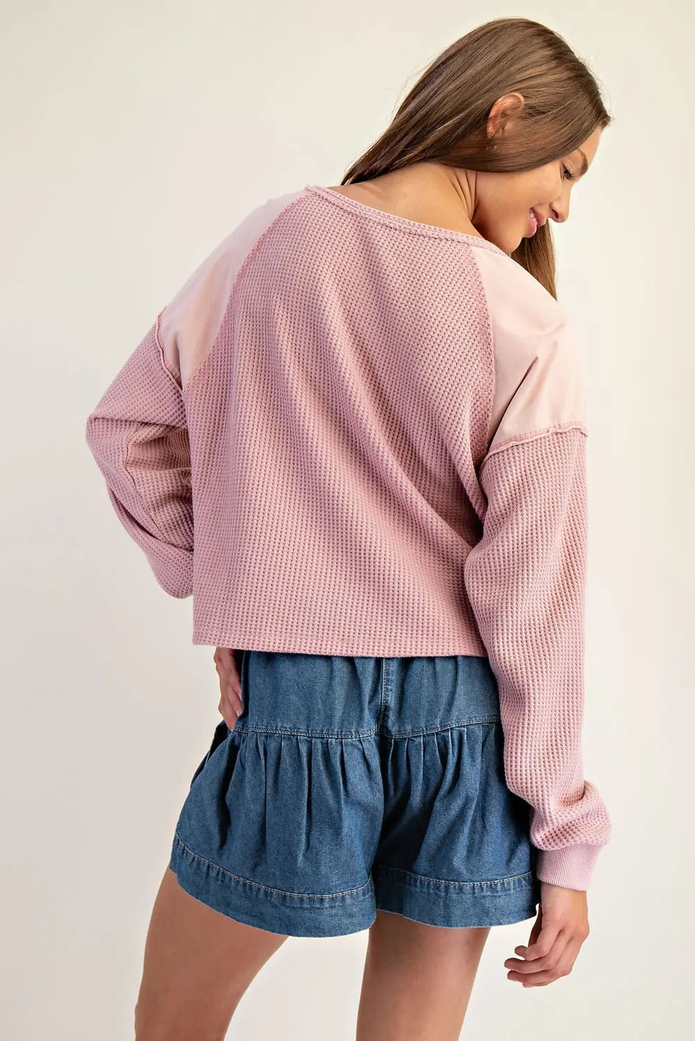 Rose Notch Front Long Sleeve