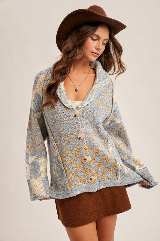 Speckled Yard Button Cardigan