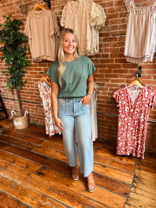 Dolman Short Sleeve Butter Soft Sweater