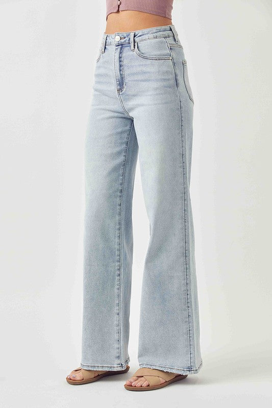 High Rise Wide Flare Jeans