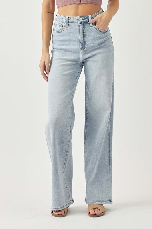 High Rise Wide Flare Jeans