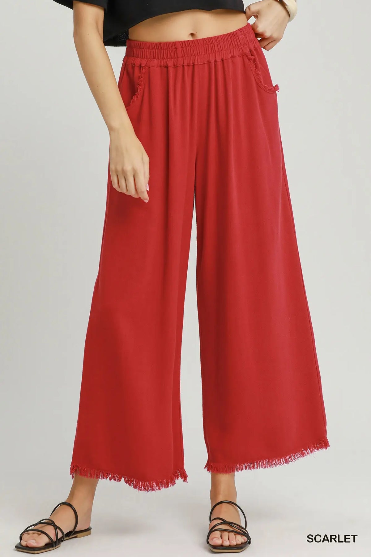 Flowy Cotton/Linen Fringe Pants
