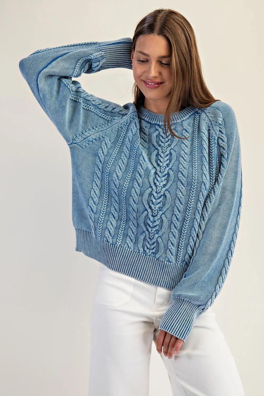 Cotton Cable Knit Spring Sweater