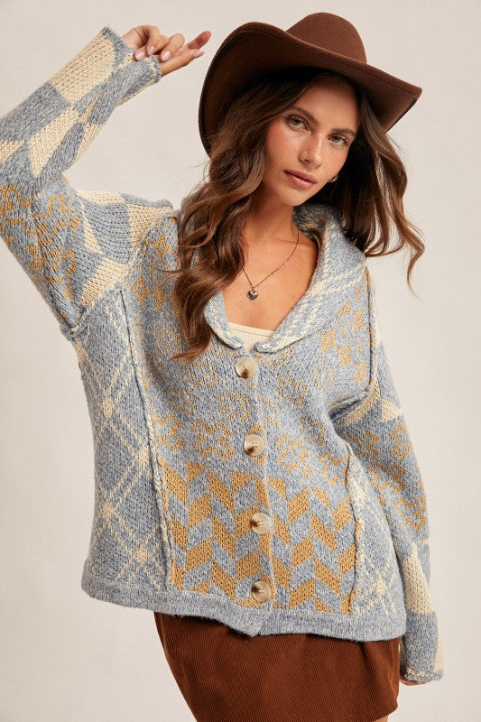 Speckled Yard Button Cardigan