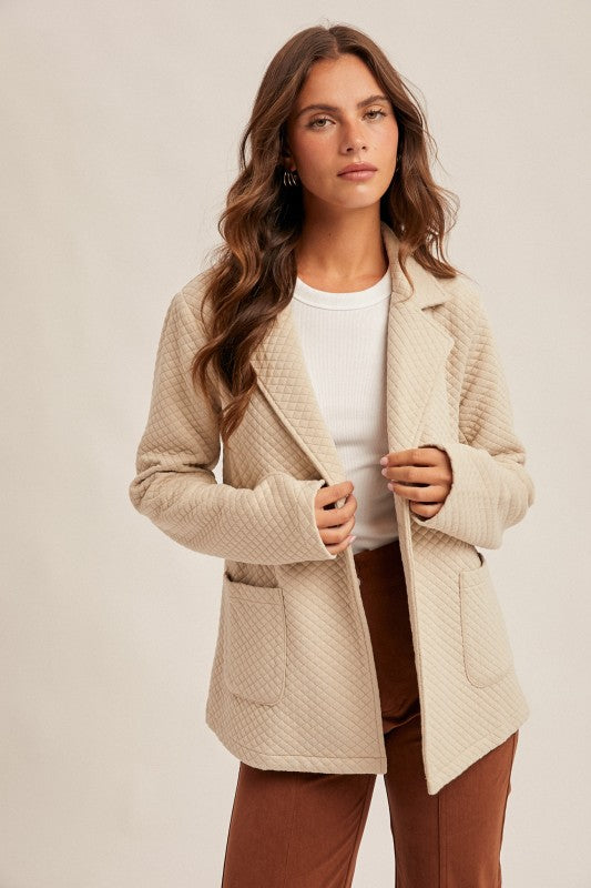 Quilted Beige Blazer