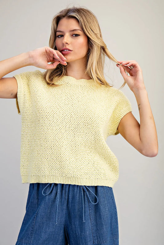 Pale Yellow Sweater Tee