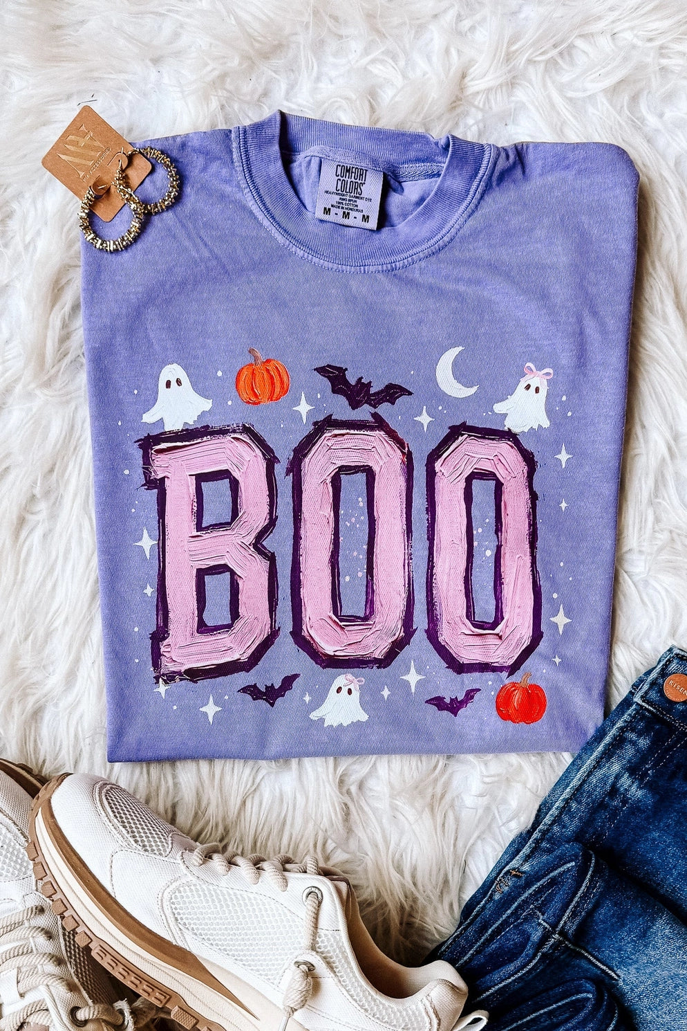 Comfort Colors Purple Boo Tee