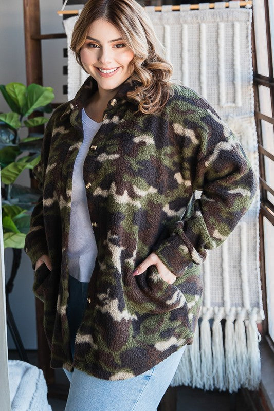 Camo Print Plus Jacket